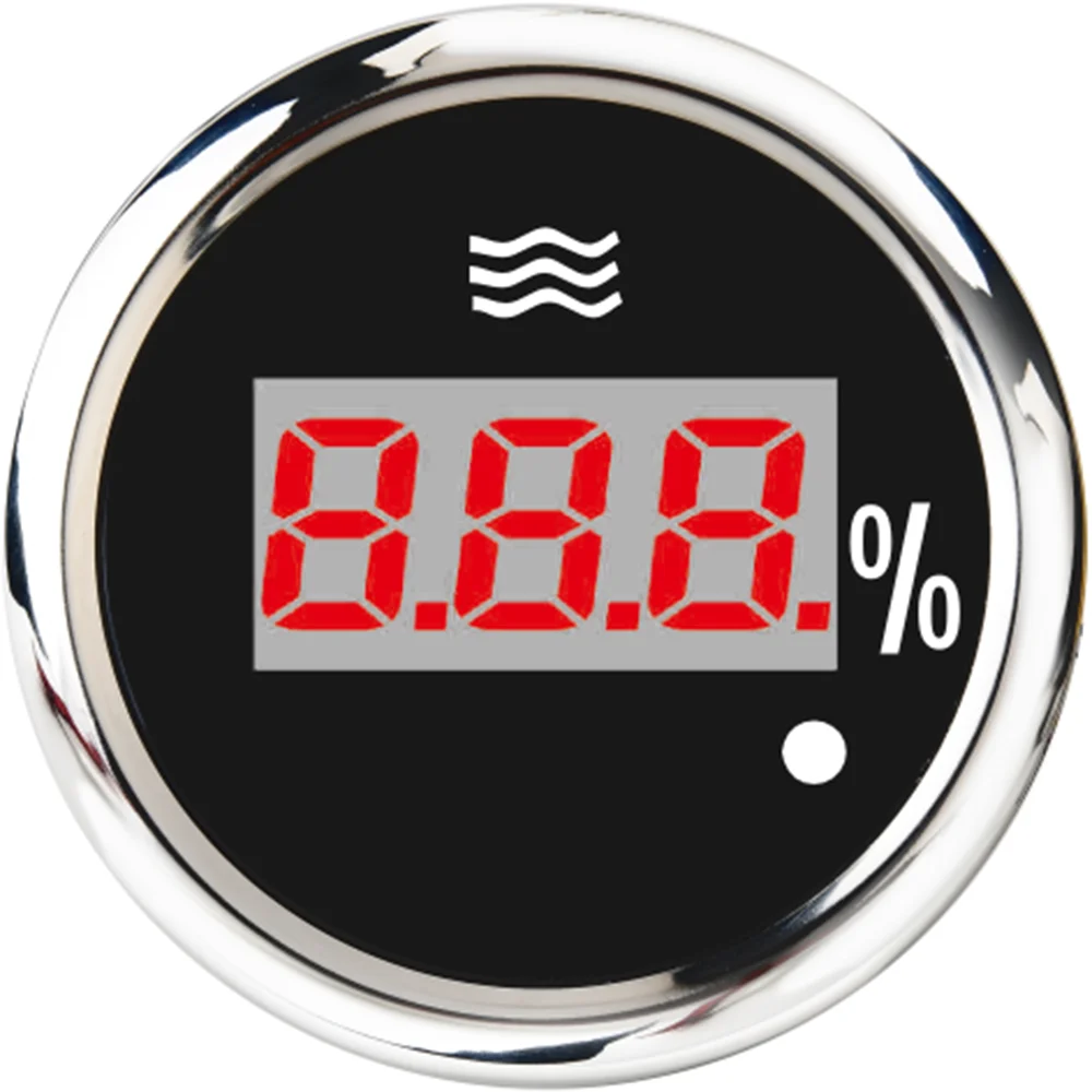 52mm Waterproof Water Level Gauge fit 0-190ohm 240~33ohm Water Sender Unit Sensor Digital Indicator for Boat Car Motorcycle Auto
