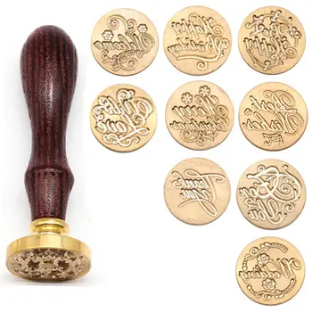 

Fire Paint Seal Metal Retro Wood Handle Diy Craft Classic Necronomicon Decorate Birthday Card Wedding Invitations Wax Seal Stamp
