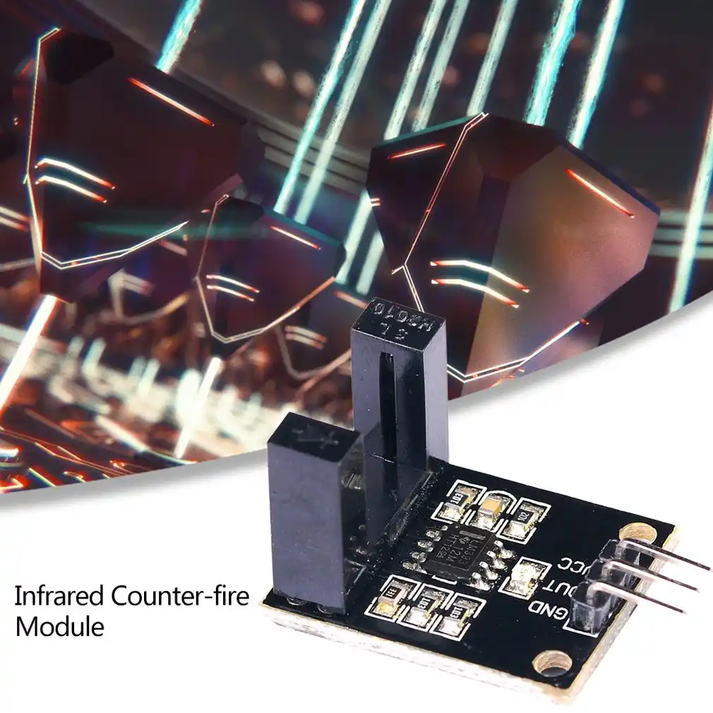 Wide Body Photoelectric Sensor Infrared Radiation Counting Sensor Module Code Wheel Speed Measurement