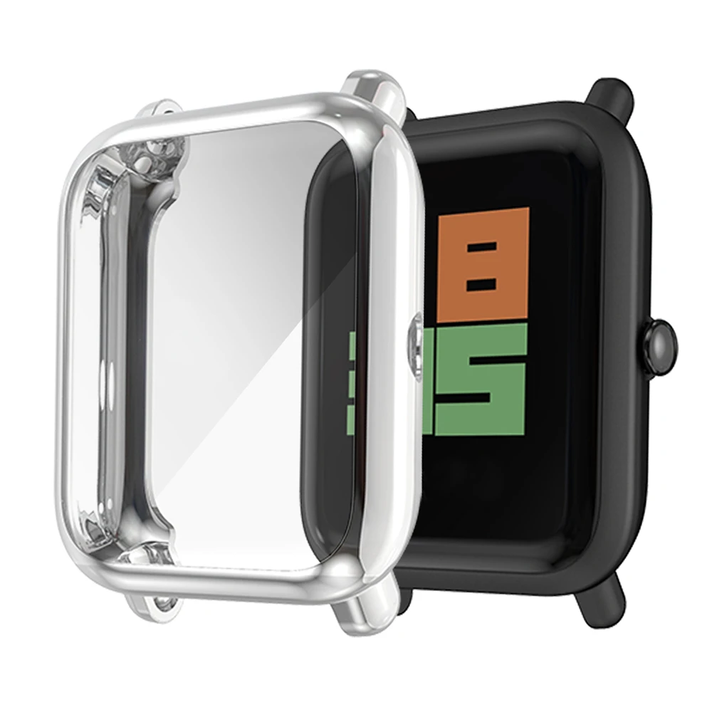 TPU Protective Case Anti-Scratch Watch Cover for Huami AMAZFIT Bip Lite Band Protector Bumper Strap Smart Watch Accessories