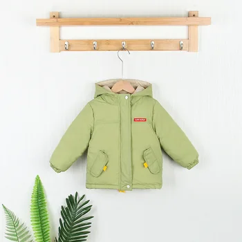 

Winter Children's Down Jacket 2020 New Boys And Girls Korean Style Plain Color Thicken Hooded Coat Boys Fashion Outwear For Kids