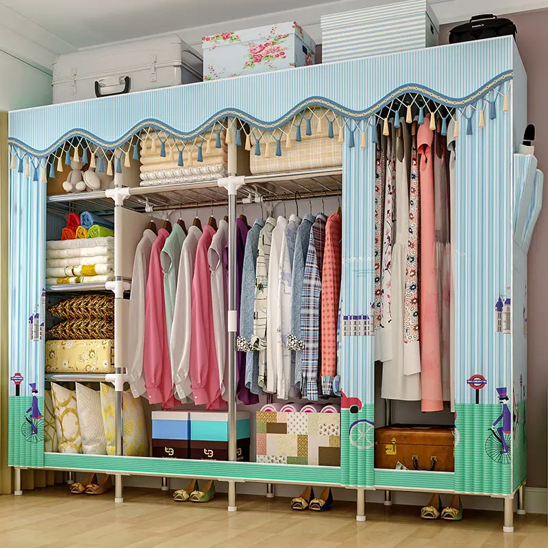 GIANTEX Cloth Wardrobe For clothes Fabric Folding Portable Closet Storage Cabinet Bedroom Home Furniture GIANTEX Cloth Wardrobe For clothes Fabric Folding Portable Closet Storage Cabinet Bedroom Home Furniture