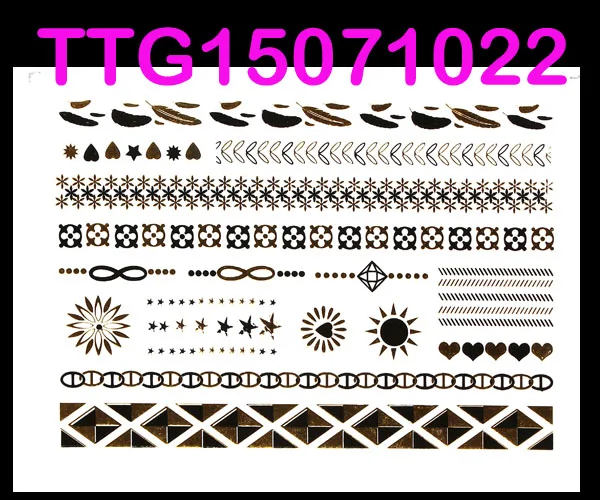 20X14 12 шт поддельный браслет металлические татуировки вечерние набор для макияжа Временные татуировки часы волна любовь для лета Рождество праздник