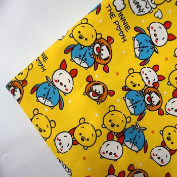

90*145cm Cartoon Bear DIY handmade patchwork Thin Cotton Canvas fabric cloth home textile Sewing DIY Tablecloth Sofa Cover