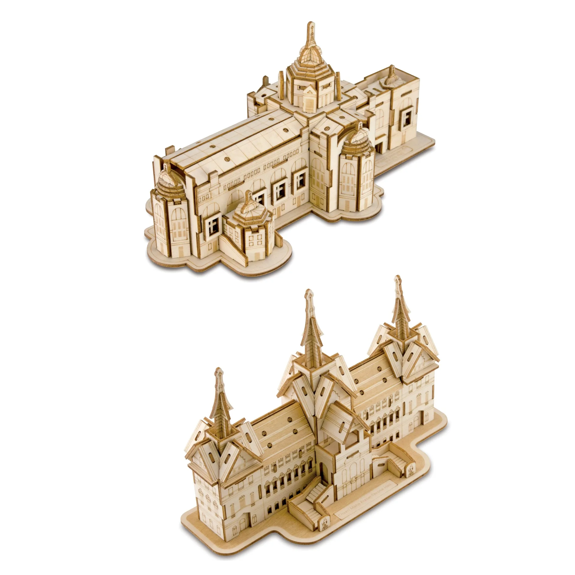 3D wooden three-dimensional jigsaw puzzle color boxed Thai style A toy