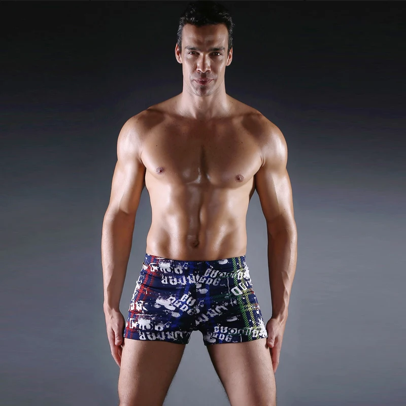 

Worldwide Men Favorite Vintage Prints Elastic and Ties Swimming Shorts Plus Size 3XL Cool Men Swimwear Trunks