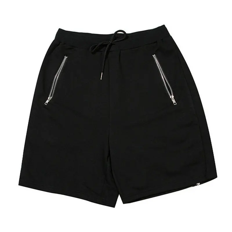 Хорошие новые западные мужские повседневные шорты, хлопковые бермуды на молнии, шорты в стиле хип-хоп Harajuku, уличная одежда, мужские шорты до колен для тренировок