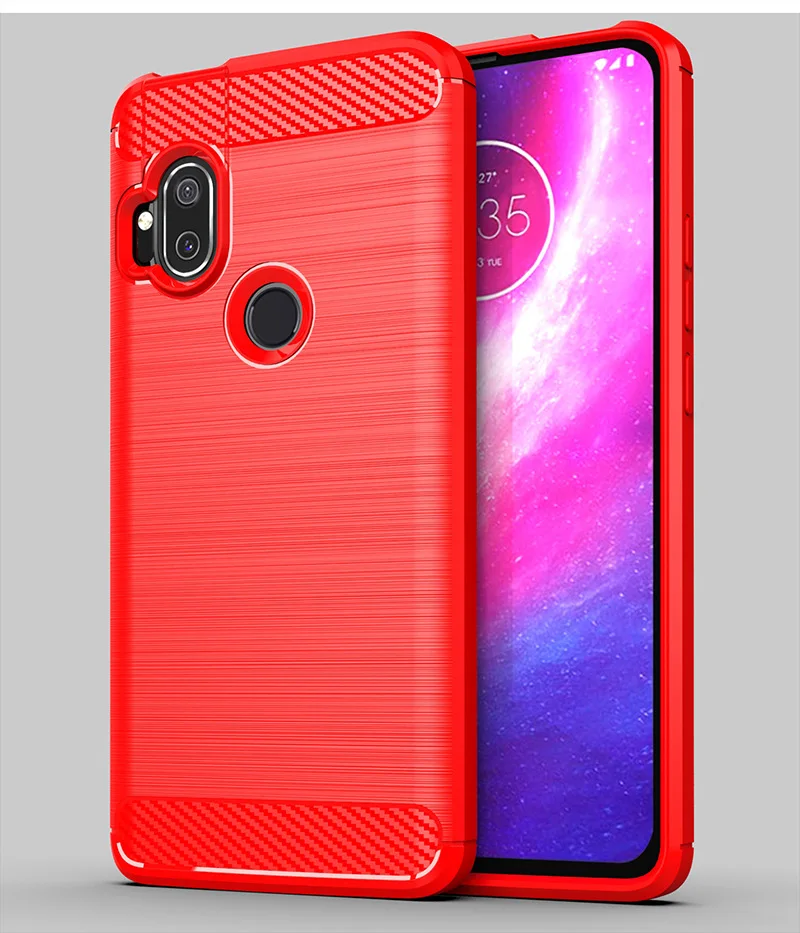Для Moto One Hype чехол защитный чехол матовый карбоновый узор ТПУ Ударопрочный Мягкий чехол для Moto One Hype