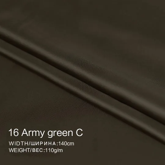 Bemberg cuprammonium 100%cotton materials smooth winter Cloth cashmere overcoat lining high quality clothes fabrics Freeshipping - Цвет: 16Army green C