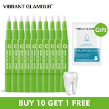 Яркая Гламурная ручка для отбеливания зубов, 10 шт., очищающая Сыворотка для удаления налета и пятен, стоматологические инструменты, гигиена полости рта, зубной гель, уход за зубами