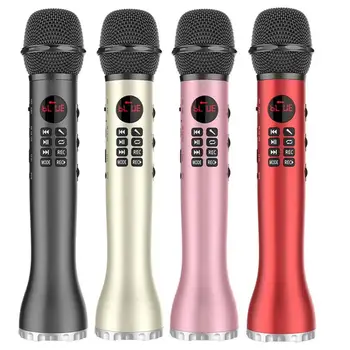 

Y-118 3 in 1 Wireless Karaoke Bluetooth Speaker Handheld Singing Recording Microphone Speaker Recording High Volume Long Battery