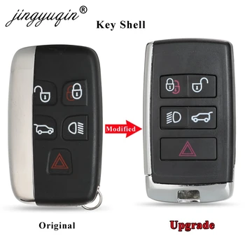 Keyforkess Aggiornato Chiave A Distanza di Shell di Caso Fob per Land Rover Range Rover LR2 LR4 fit Jaguar F-Ritmo F-Tipo XE XF XJ