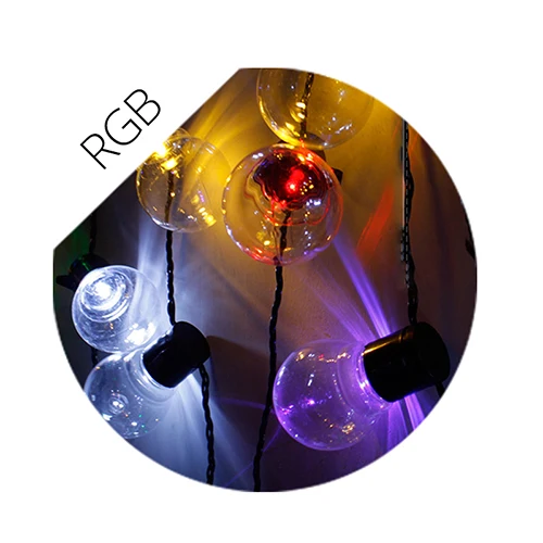 transparent RGB Солнечный свет для сада уличный на стену, забор на заднем дворе патио гирлянды 10 20 светодиодный Глобус фестон вечерние шары рождественские огни - Испускаемый цвет: transparent RGB