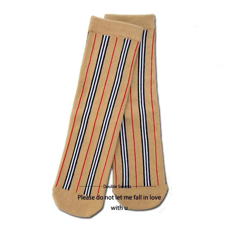 

B Home Celebrity Style Spring And Summer Children Versatile Striped Socks Men And Women Children Fine-combed Cotton Socks Baby T