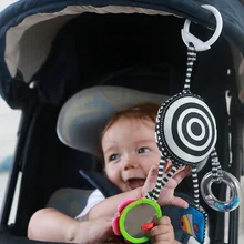 Детские игрушки, 0-12 месяцев, детская кроватка, передвижные погремушки, милая плюшевая игрушка для коляски, кровать, подвесная, мультяшная, животное, ветер, силиконовый Прорезыватель для зубов