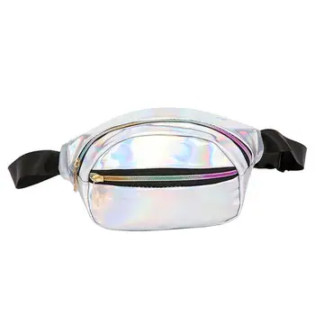 

Fashion Holographic Fanny Pack Belt Bag Laser Waist Pack Cool Hip-Hop Bum Bag