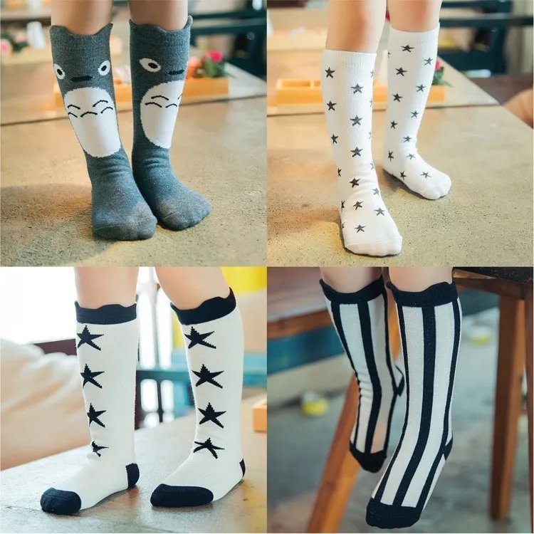 

CHILDREN'S Socks Summer Thin Section BOY'S Autumn Summer Half Length Stripes Long Young Children Little Girl New Style