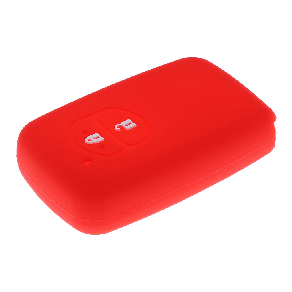 Car 2Buttons Remote Key Silicone Case Cover For Toyota Camry Prius Venza Red