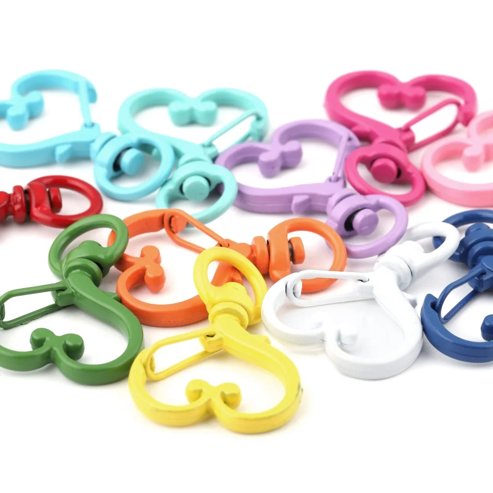 200PCS /100set Swivel Clasps Lanyard Snap Hooks with Key Rings Key Chain  Clip Hooks Lobster Claw Clasps for Keychains Jewelry DIY Crafts