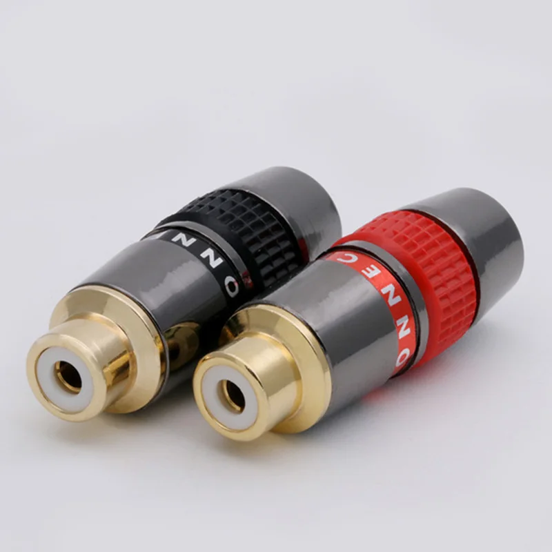 2 шт./1 пара разъём RCA с позолоченным штекером|Соединители| |