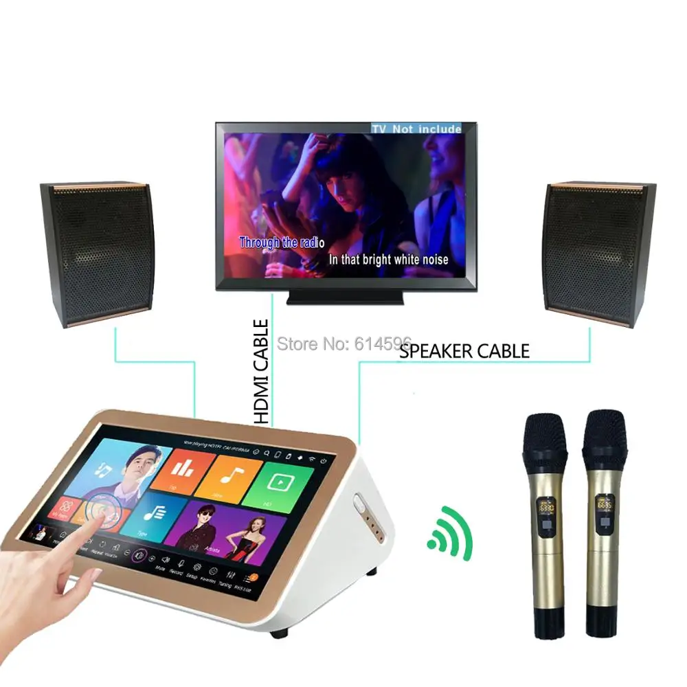 Complete Karaoke Player Jukebox Machine System +mixer Amplifier+15.6