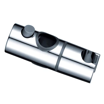 

Adjustable shower holder smart bracket seat install to rail tube chrome plated for slide bar clamp bathroom replacement