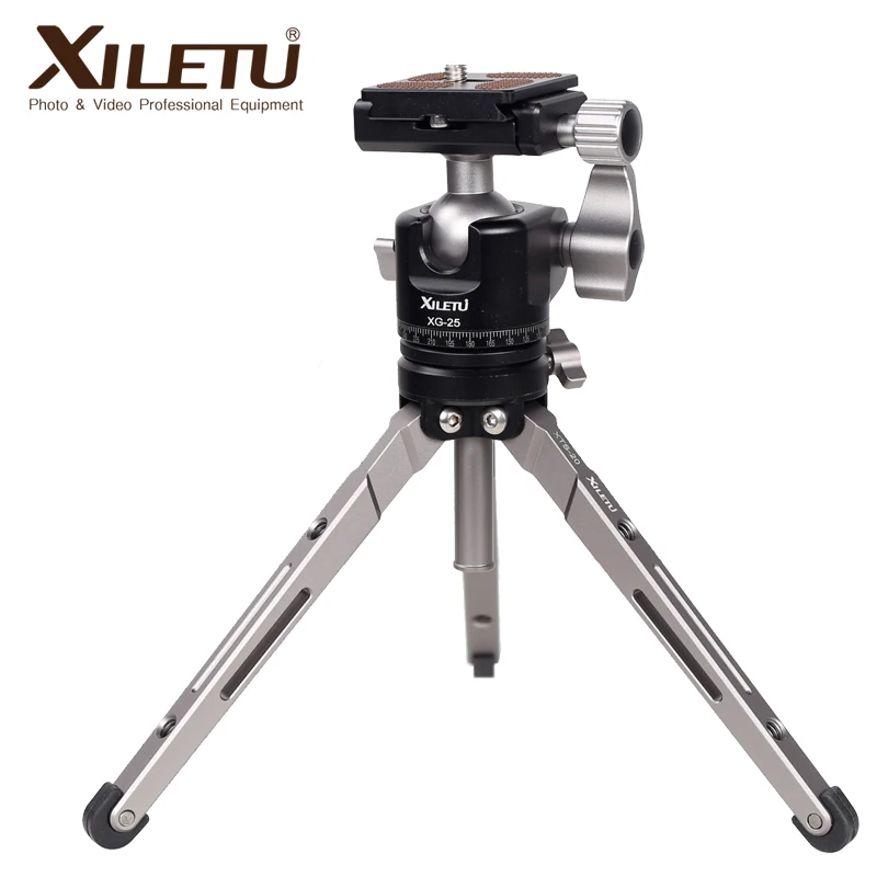 Мини-Трипод XIELTU XTS-20 + XG-25 алюминиевый штатив со съемной шаровой головкой вращение