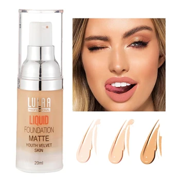 

LULAA Full Coverage Face Foundation Cream Base Makeup Cosmetics Brighten Concealer Waterproof Liquid Matte Foundation Beauty