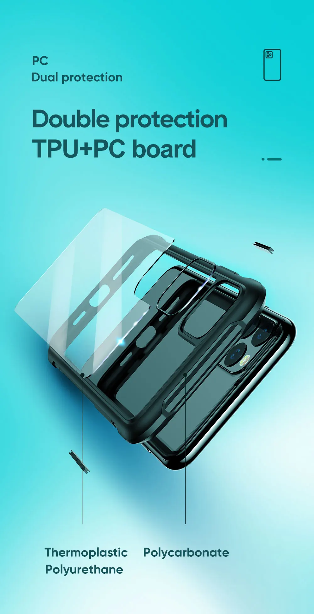 Прозрачный чехол для iPhone 11 Pro Max, тонкий жесткий чехол из поликарбоната для iPhone 11 Pro Max, защита от падения и пожелтения, гибридный дизайн