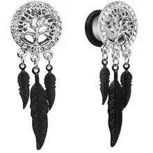 Новое поступление тоннели для ушей и пробки 8-20 мм нержавеющая сталь Висячие манометры серьги расширитель Набор ушко ювелирные изделия для пирсинга тела