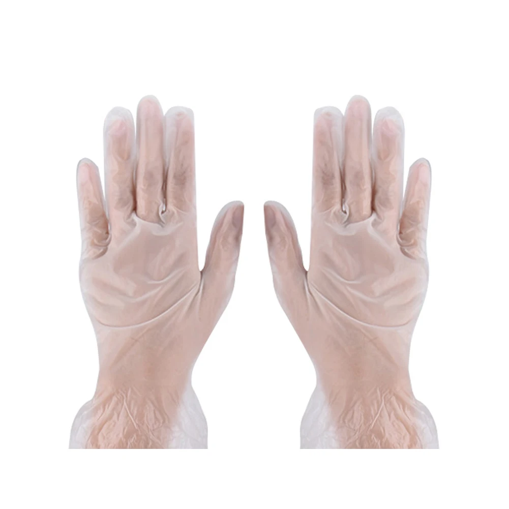 

100Pcs Disposable Gloves PVC Anti Slip Universal Women Men Gloves