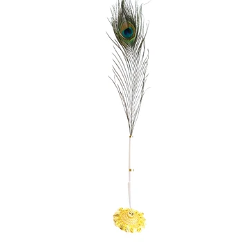 

HOT-Golden Peacock Feather Hollow Round Pen Holder Signing Pen Set Gold Ballpoint Pens for Wedding Bridal