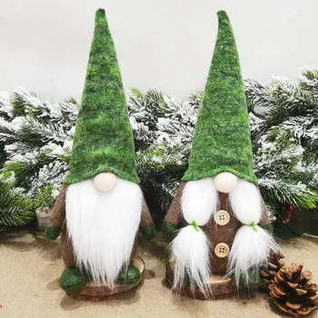 

Merry Christmas Decorations Green Forest Spirit Nordic Santa Presents A faceless Doll Christmas Tree Decor Happy New Year 2020