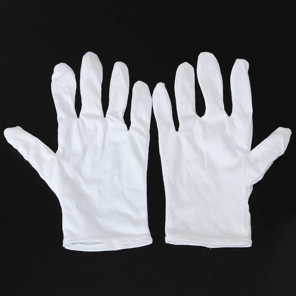 Белые хлопковые перчатки для инструментов эластичные защитные сенсорного