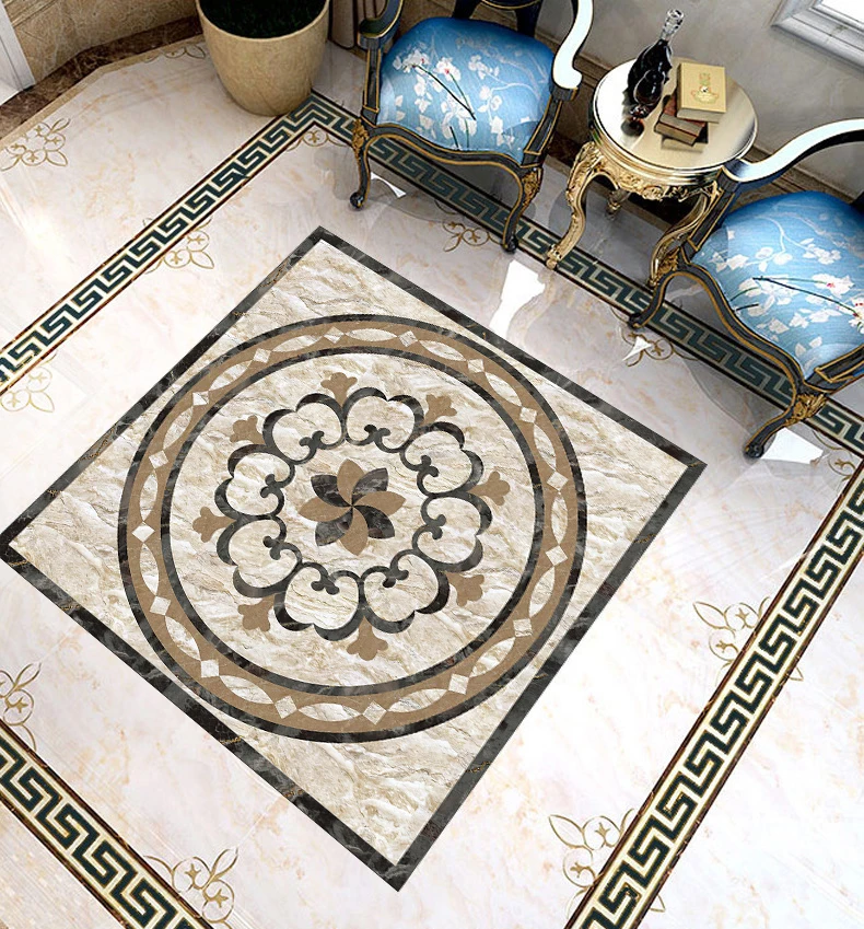 Pegatina de suelo antideslizante de sarga de parqué de mármol, papel tapiz de decoración de dormitorio de entrada, resistente al desgaste, calcomanías de pared de PVC gruesas, 30/40/50/60cm