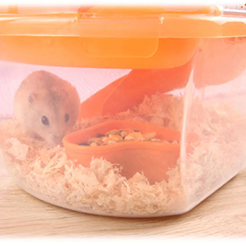 Creative Apple-Shaped Double-Deck Hamster Cage Apple Shape Portable Outdoor Pet Carrying Cage About 19*16*19cm