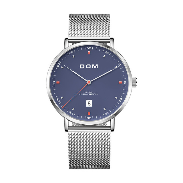 Men's Fashion Business Quartz Wrist Watches Stainless Steel Waterproof Analog Watch Men Calendar Clock Relogio Masculino
