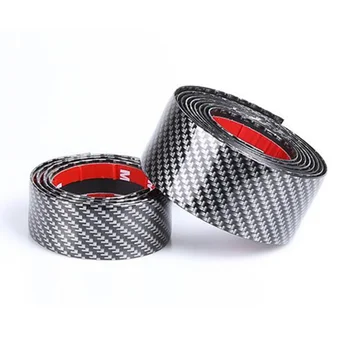 

Carbon Fiber Rubber Bumper Strip Door Sill Protector Edge Guard Car Stickers for Peugeot RCZ 206-208 301 307 308 406 407-408 508