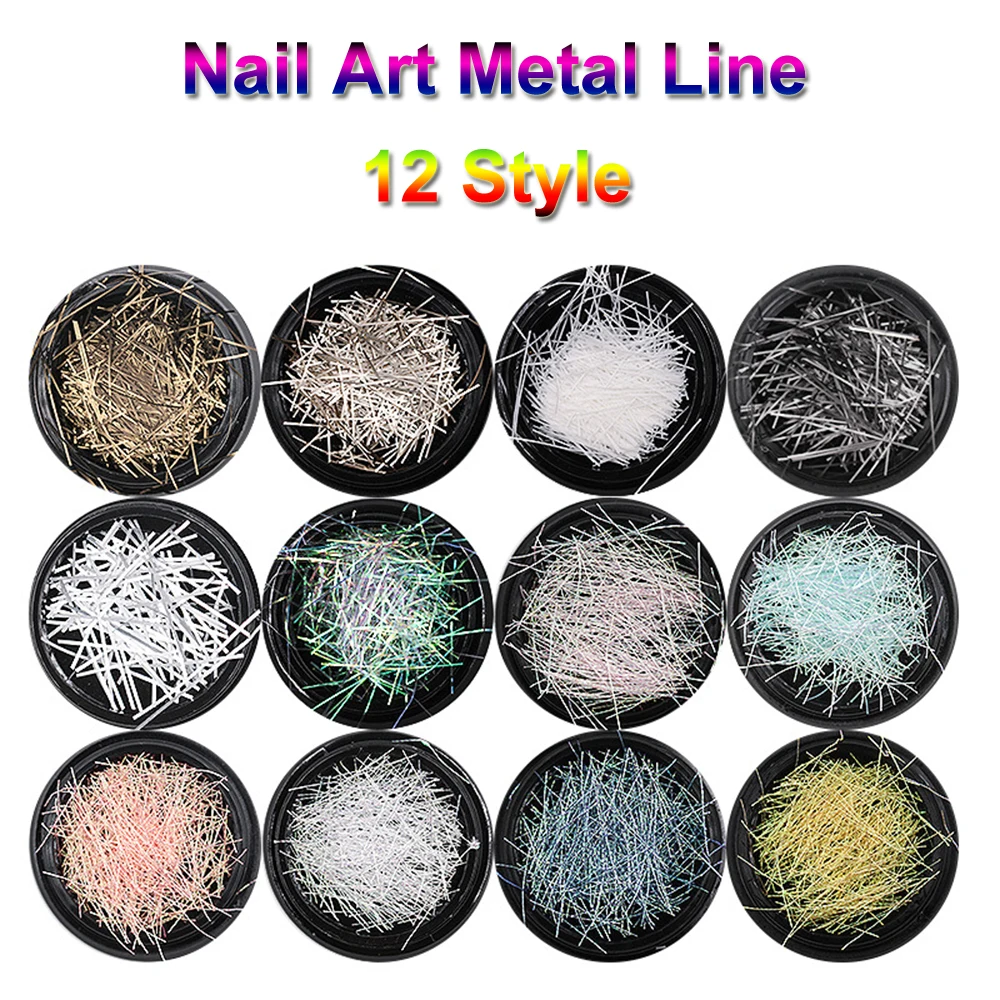 14 Colors Manicure Mermaid Silk Thread DIY Nail Art Decoration Metal Line High Quality Accessories Tools For Nails Design