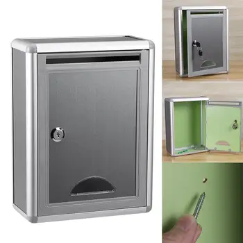

Small Mailbox With Lock Wall Hanging Complaint Suggestion Box Aluminium Alloy Letterbox Newspaper Boxes Office Drop Box