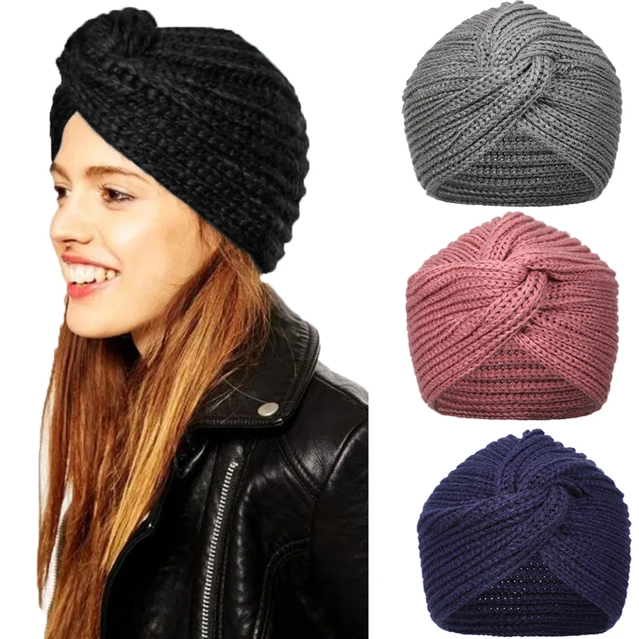 Haimeikang Women's Knitted Turban Hats 