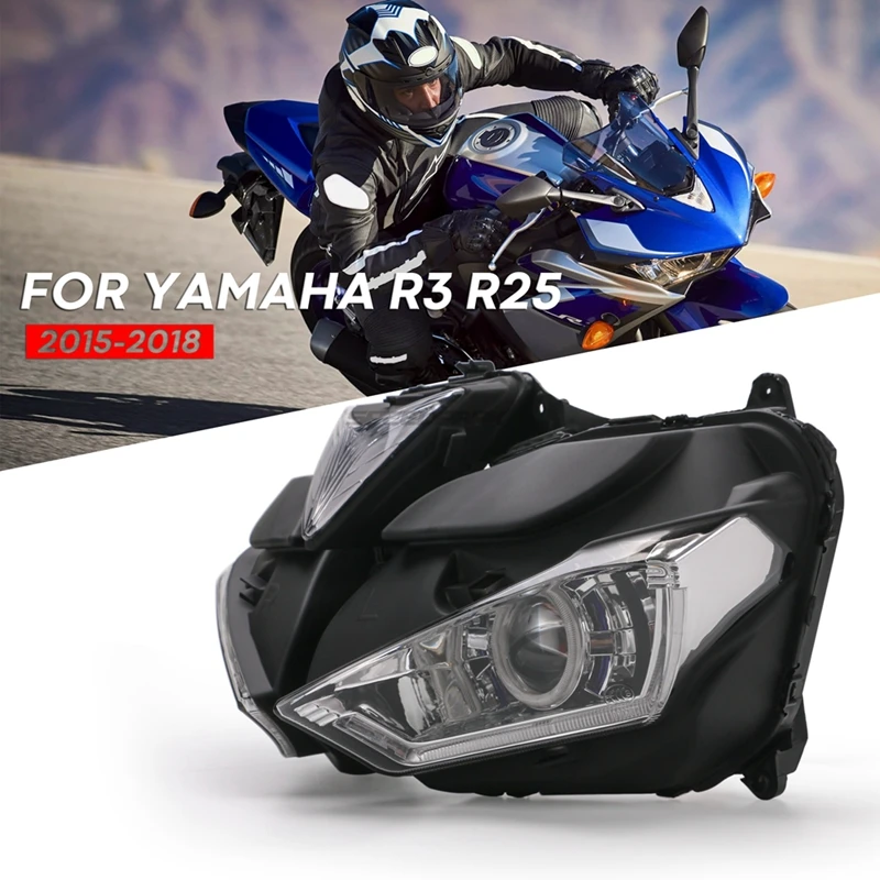 Полный светодиодный фонарь для мотоцикла YAMAHA YZF R25 R3 ангел демон глаз HID проектор фары YZF-R25 R3 HID Ангел глаз 2013