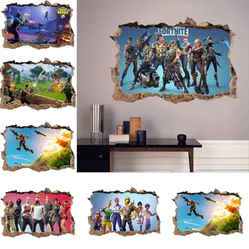 

Game 3D Wall Sticker Fortnites Wall Sticker Bedroom Living Room Wall Decoration Fortress Night Poster Wall Stickers for Kid Room