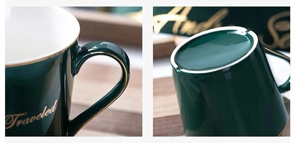 Europe Coffee Mugs Creative Ceramic Milk Tea Cup Breakfast Drinkware  Couple Mugs Valentine's Day Wedding Birthday Gift (2)