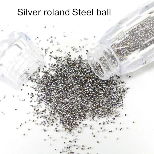 Silver Roland 1 бутылка кристалл гравий многоцветный Мини Пикси Стразы не горячей фиксации Стразы Икра Блеск для украшения ногтей B3828 - Цвет: Silver Roland