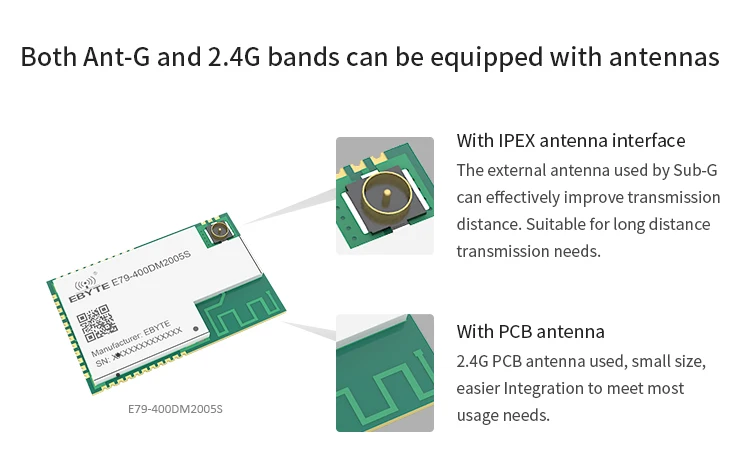CC1352P 433 МГц 2,4 ГГц SuB-G SOC двухдиапазонный беспроводной модуль Bluetooth 5,0 Модуль E79-400DM2005S IPEX/PCB тип антенны