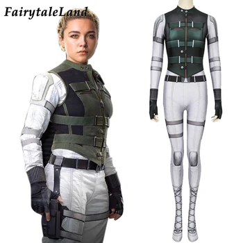 

Black Widow 2020 Costume Yelena Belova Cosplay 3D Printed Jumpsuit Sister of Black Widow Natasha Romanoff Bodysuit