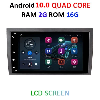 2G 16G lcd Android 10 DSP ips автомобильный Радио gps мультимедийный плеер для Audi A4 B6 B7 S4 B7 B6 RS4 B7 SEAT Exeo cayplay No 2 din dvd головное устройство - Цвет: 2G 16G lcd