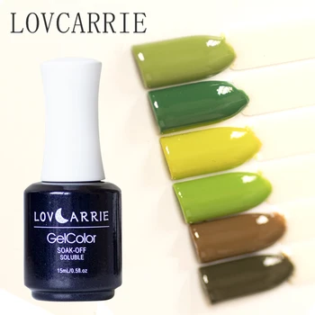 

LOVCARRIE 15ML Gel Polish Olive Avocado Green Series UV LED Gel Varnish Vernis Semi Permanent Manicure Gellak Paint for Nails