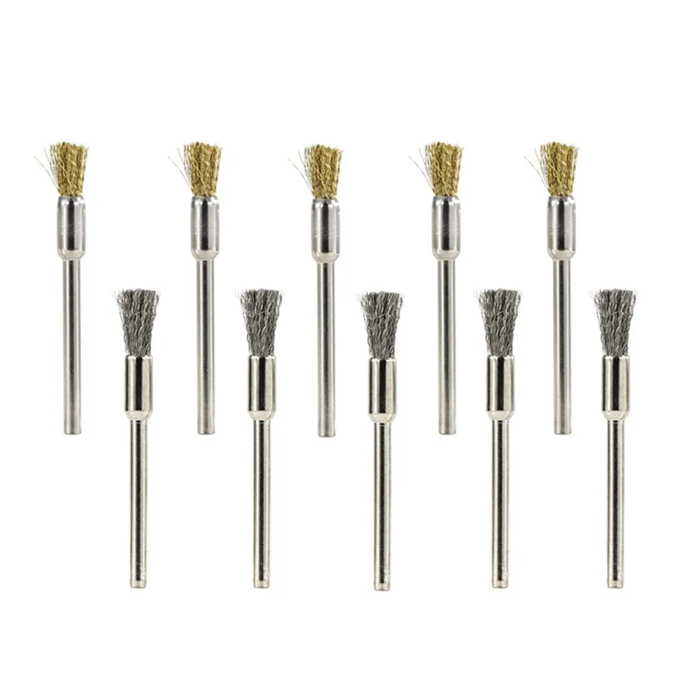 Wire Wheel Brush 3.0mm Shank Stainless Steel /Nylon/Brass Polishing